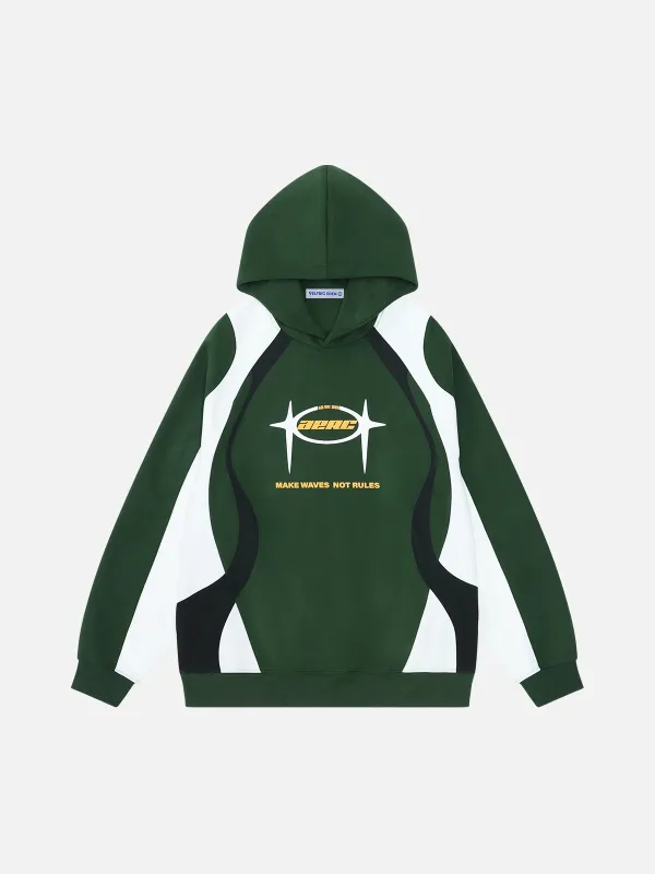 Aelfric Eden Wave Patchwork Pullover Hoodie sold by Aelfric Eden