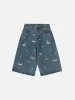 Aelfric Eden Dachshund Embroidery Longline Jorts sold by Aelfric Eden