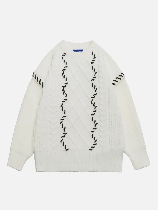 Aelfric Eden Color Blocking Twist Sweater sold by Aelfric Eden