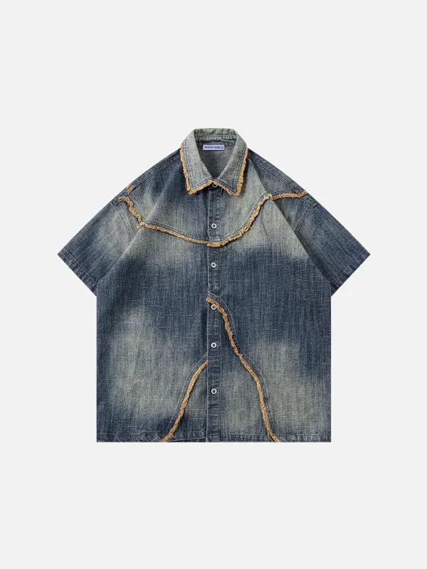 Aelfric Eden Fringe Denim Shirt sold by Aelfric Eden