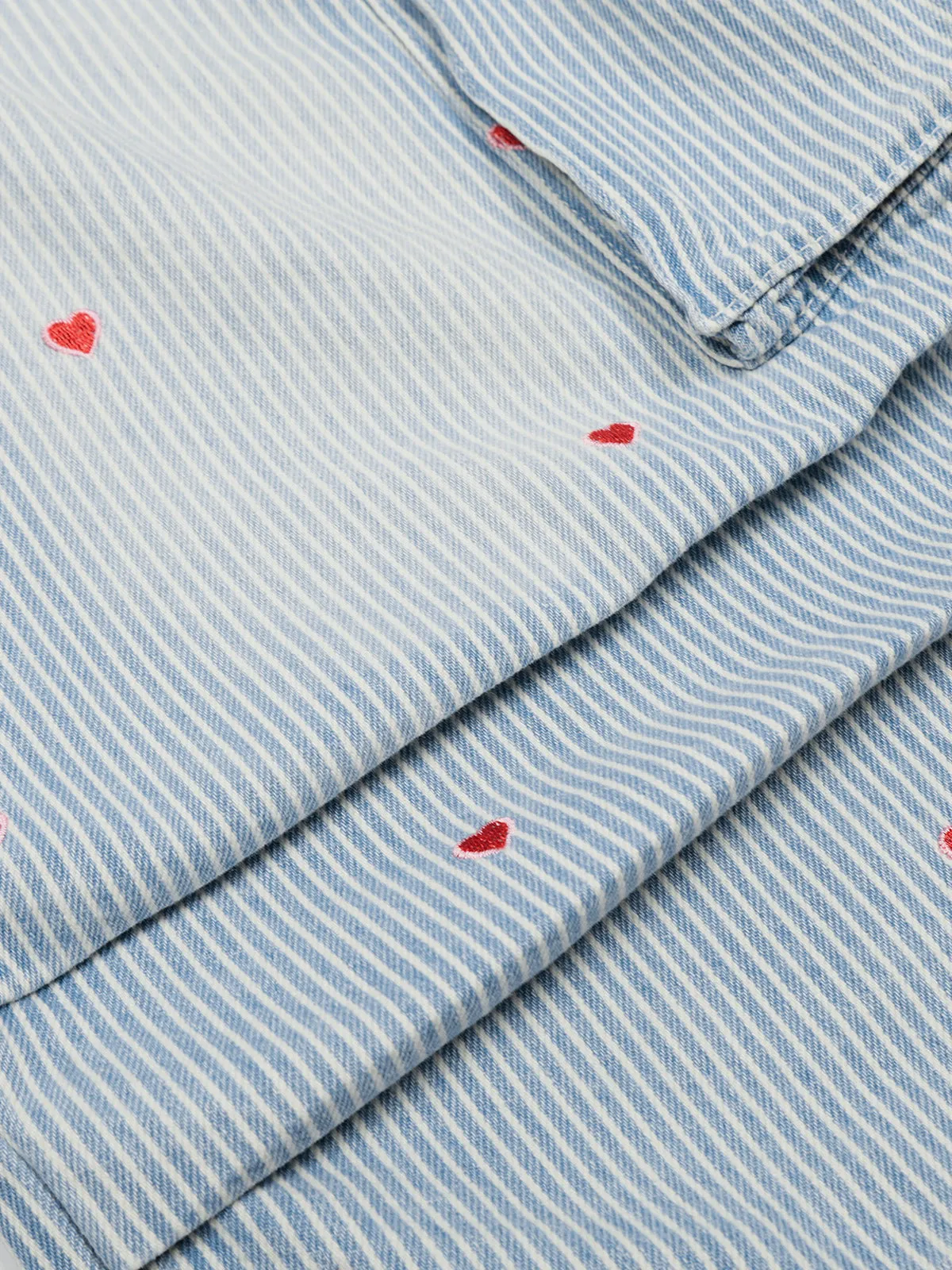 Aelfric Eden Heart Graphic Striped Longline Jorts sold by Aelfric Eden product image thumbnail 5