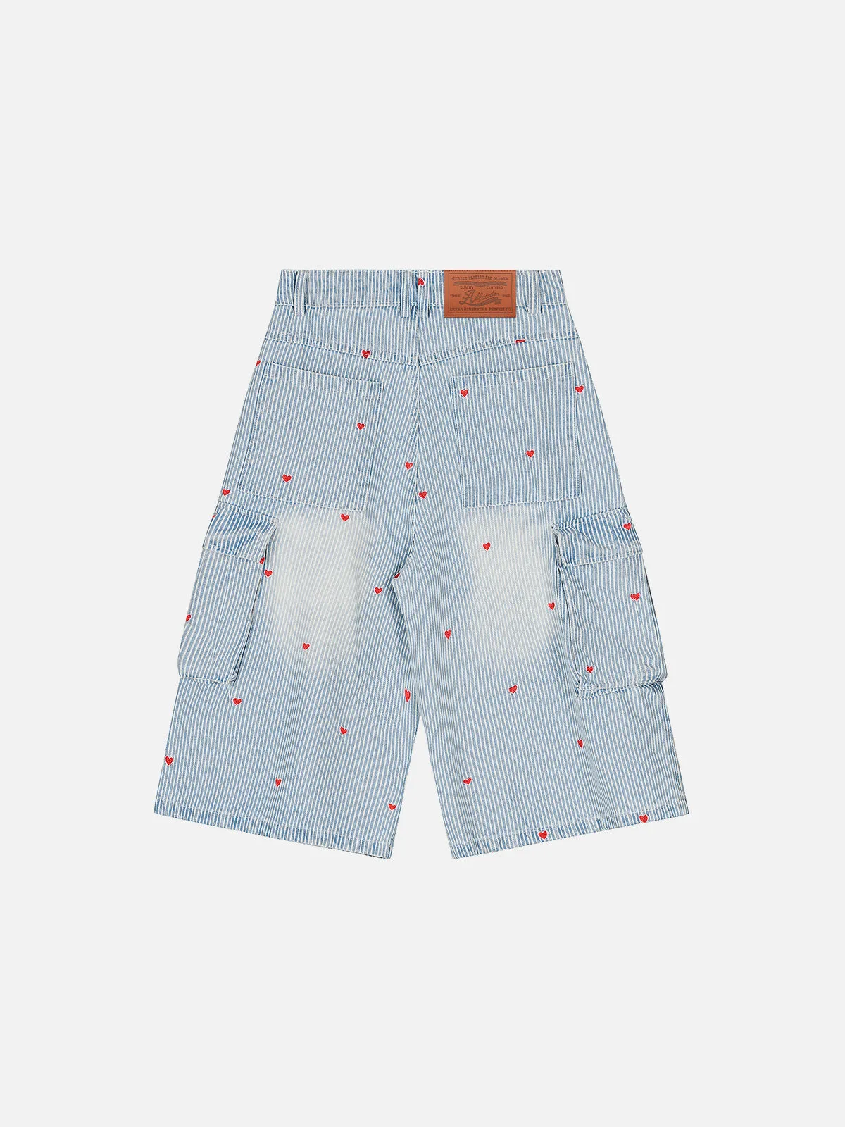 Aelfric Eden Heart Graphic Striped Longline Jorts sold by Aelfric Eden product image thumbnail 2