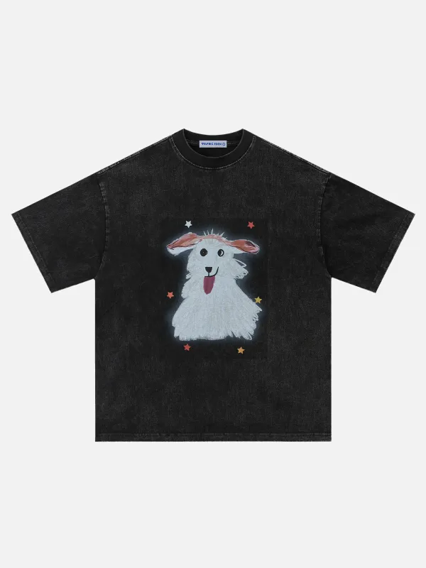 Aelfric Eden Puppy Print Washed Tee sold by Aelfric Eden