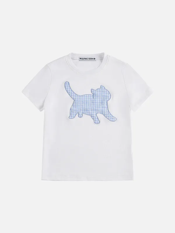 Aelfric Eden Plaid kitten Baby Tee sold by Aelfric Eden