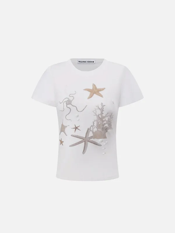 Aelfric Eden Hotfix Rhinestone Starfish Tee sold by Aelfric Eden