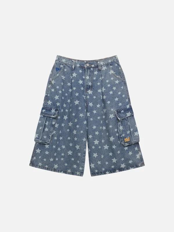 Aelfric Eden Full Print Star Longline Jorts sold by Aelfric Eden
