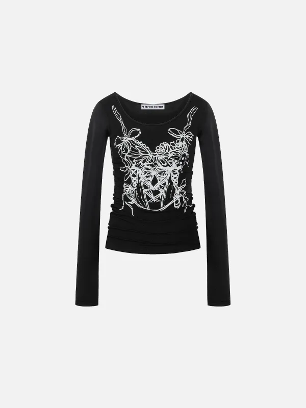 Aelfric Eden Bow Graphic Long Sleeve Tee sold by Aelfric Eden