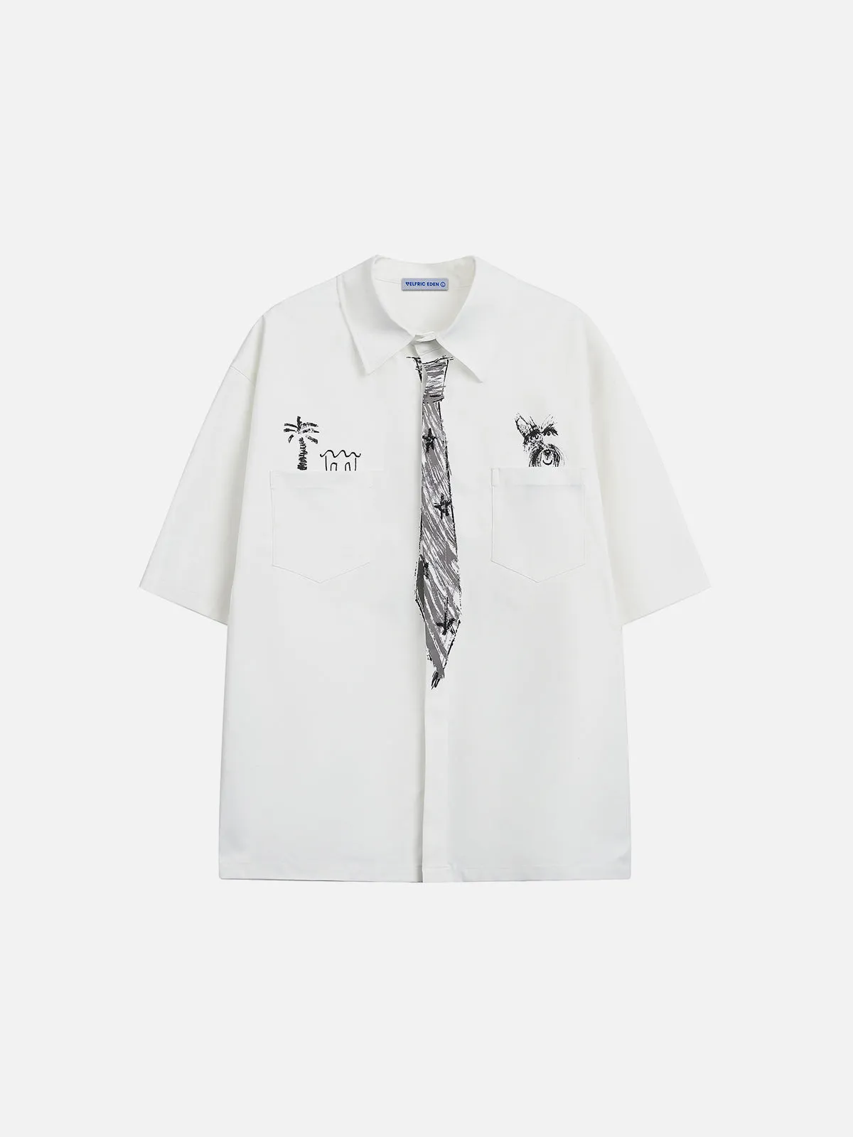 Aelfric Eden Gradient Necktie Short Sleeve Shirt sold by Aelfric Eden