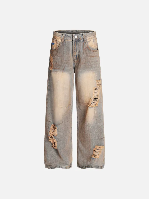 Aelfric Eden Dirty Wash Distressed Baggy Jeans sold by Aelfric Eden