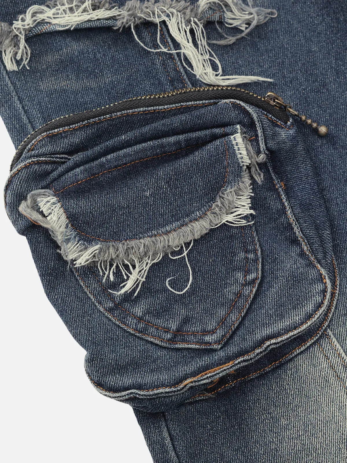 Aelfric Eden Fringe Multi Pocket Flared Jeans sold by Aelfric Eden product image thumbnail 4