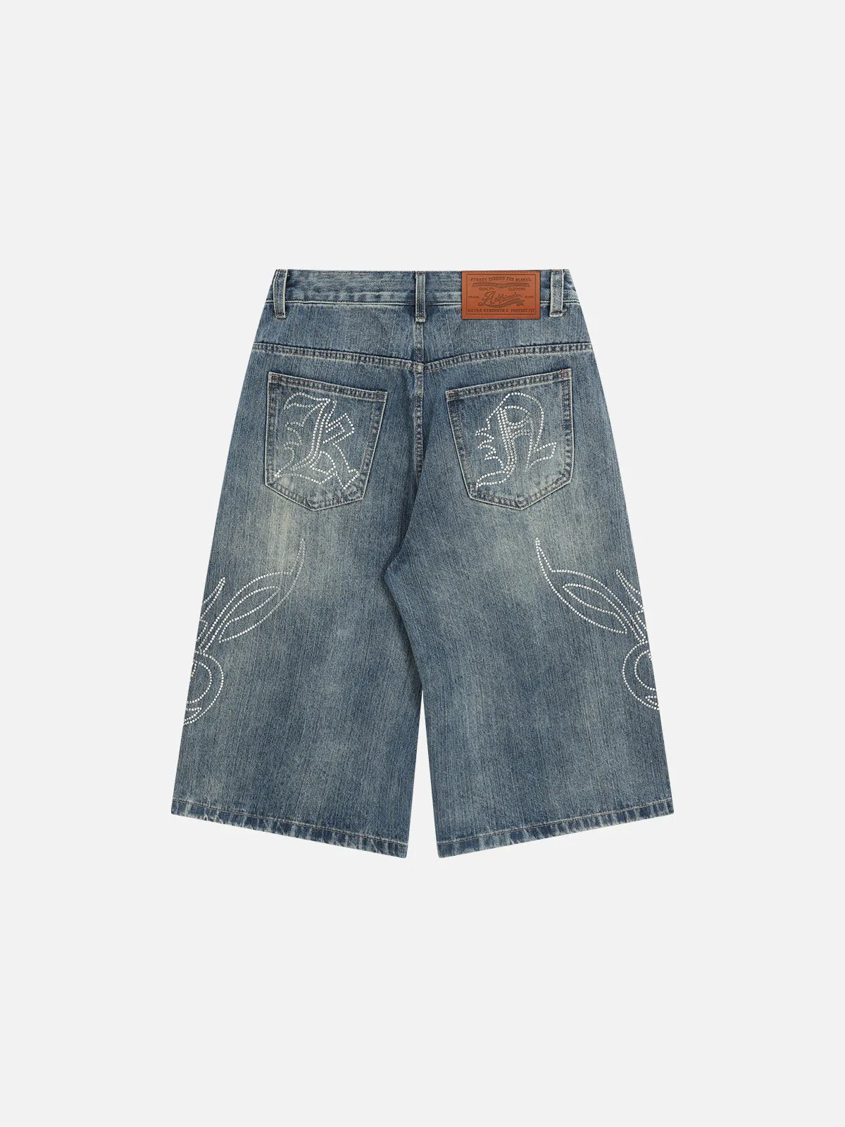 Aelfric Eden Hotfix Rhinestone Longline Jorts sold by Aelfric Eden product image thumbnail 2