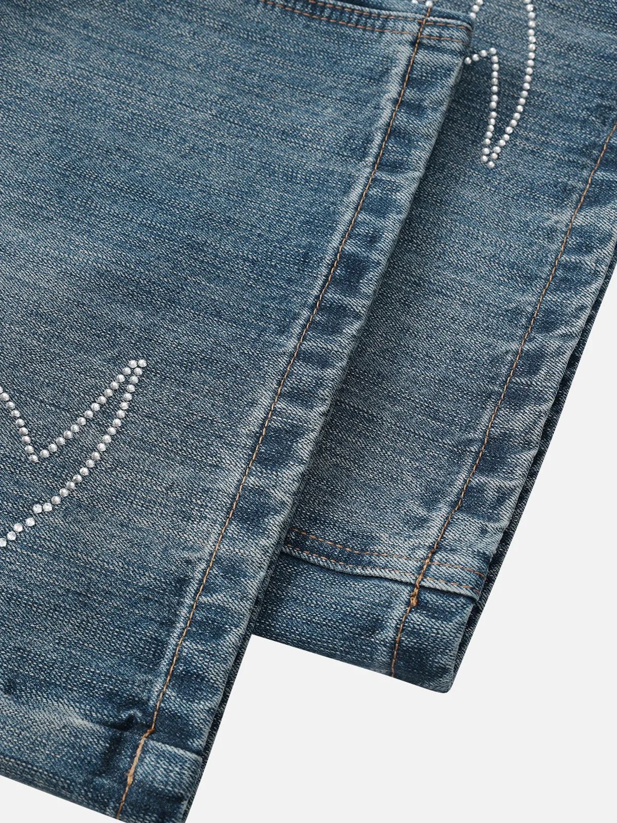 Aelfric Eden Hotfix Rhinestone Longline Jorts sold by Aelfric Eden product image thumbnail 5