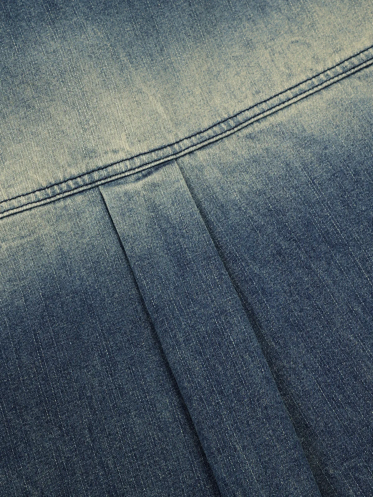 Aelfric Eden Sticker Print Denim Short Sleeve Shirt sold by Aelfric Eden product image thumbnail 5