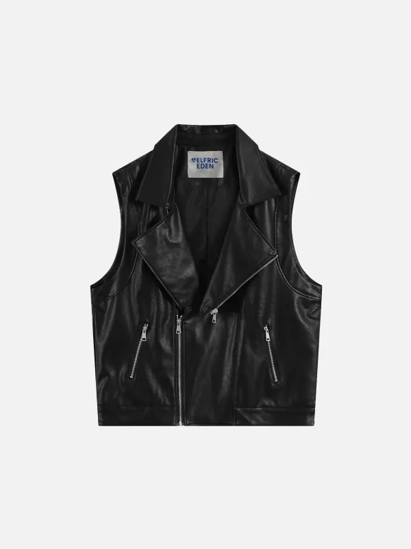 Aelfric Eden Faux Leather Zip Up Vest sold by Aelfric Eden