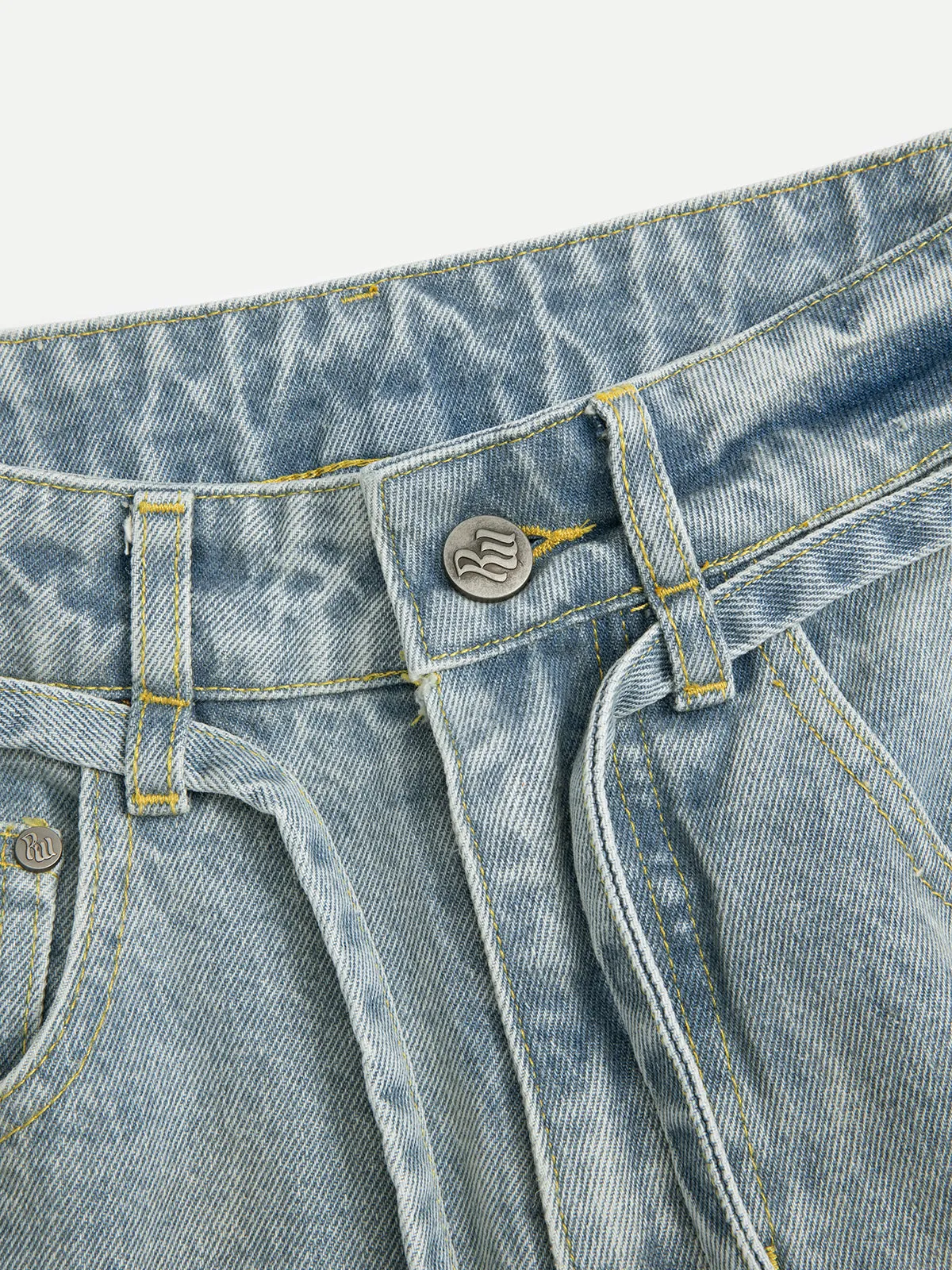 Aelfric Eden Splash Ink Distressed Longline Jorts sold by Aelfric Eden product image thumbnail 3