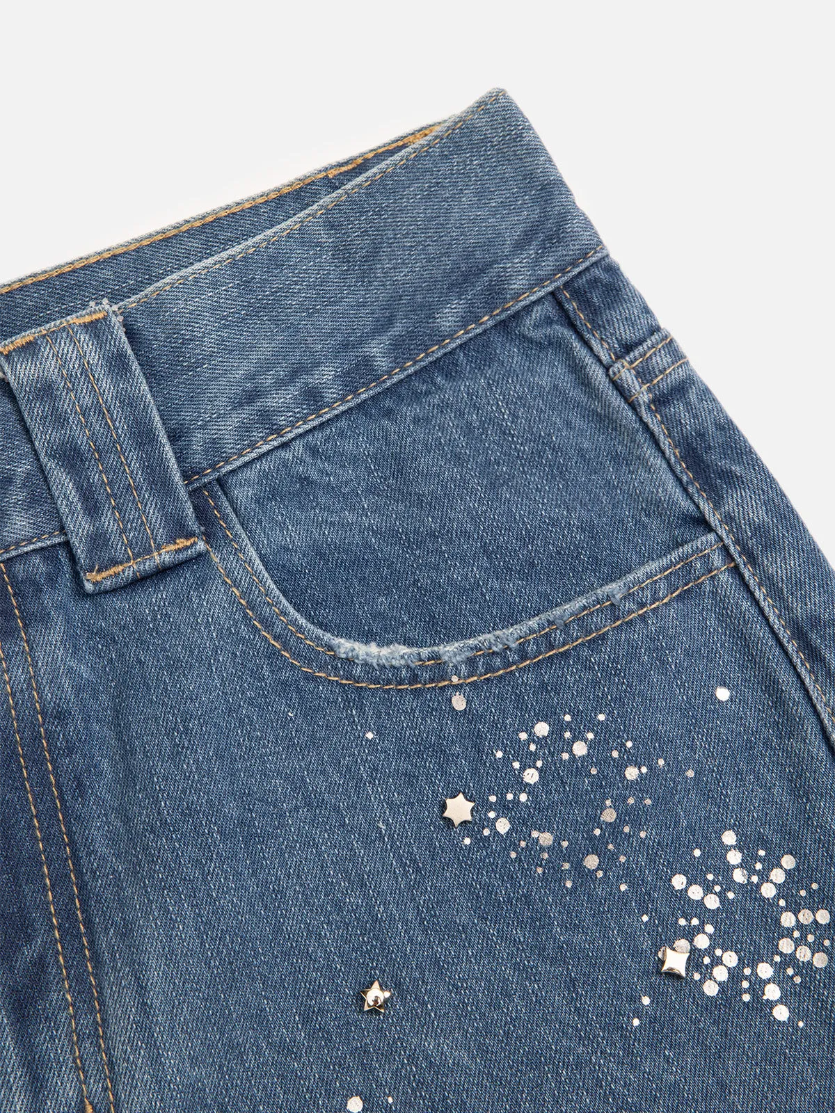 Aelfric Eden Rhinestone Star Longline Jorts sold by Aelfric Eden product image thumbnail 3