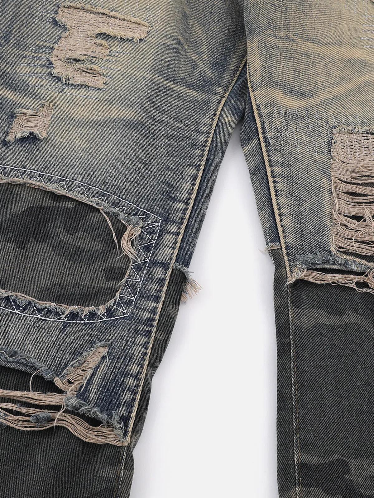 Aelfric Eden Camouflage Patchwork Jeans sold by Aelfric Eden product image thumbnail 5