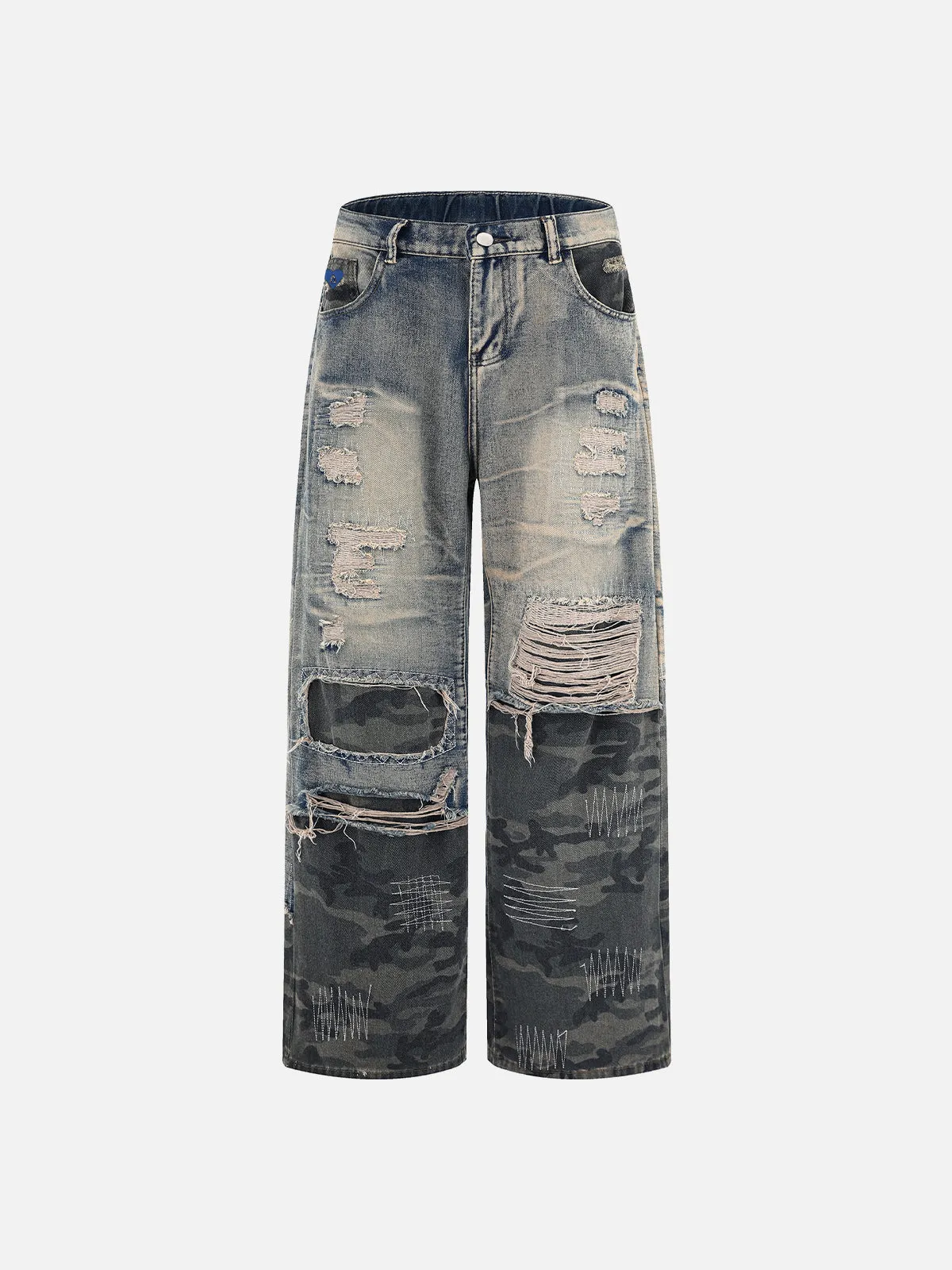 Aelfric Eden Camouflage Patchwork Jeans sold by Aelfric Eden