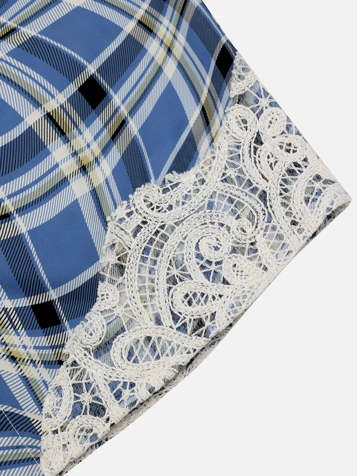 Aelfric Eden Lace Plaid Short Sleeve Shirt sold by Aelfric Eden product image thumbnail 5