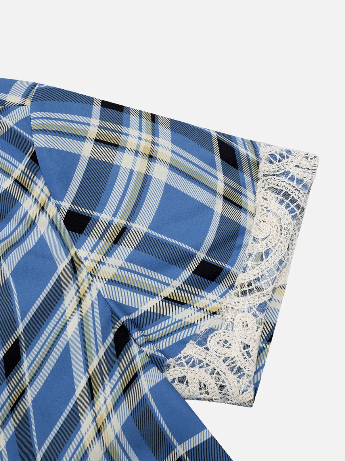 Aelfric Eden Lace Plaid Short Sleeve Shirt sold by Aelfric Eden product image thumbnail 4