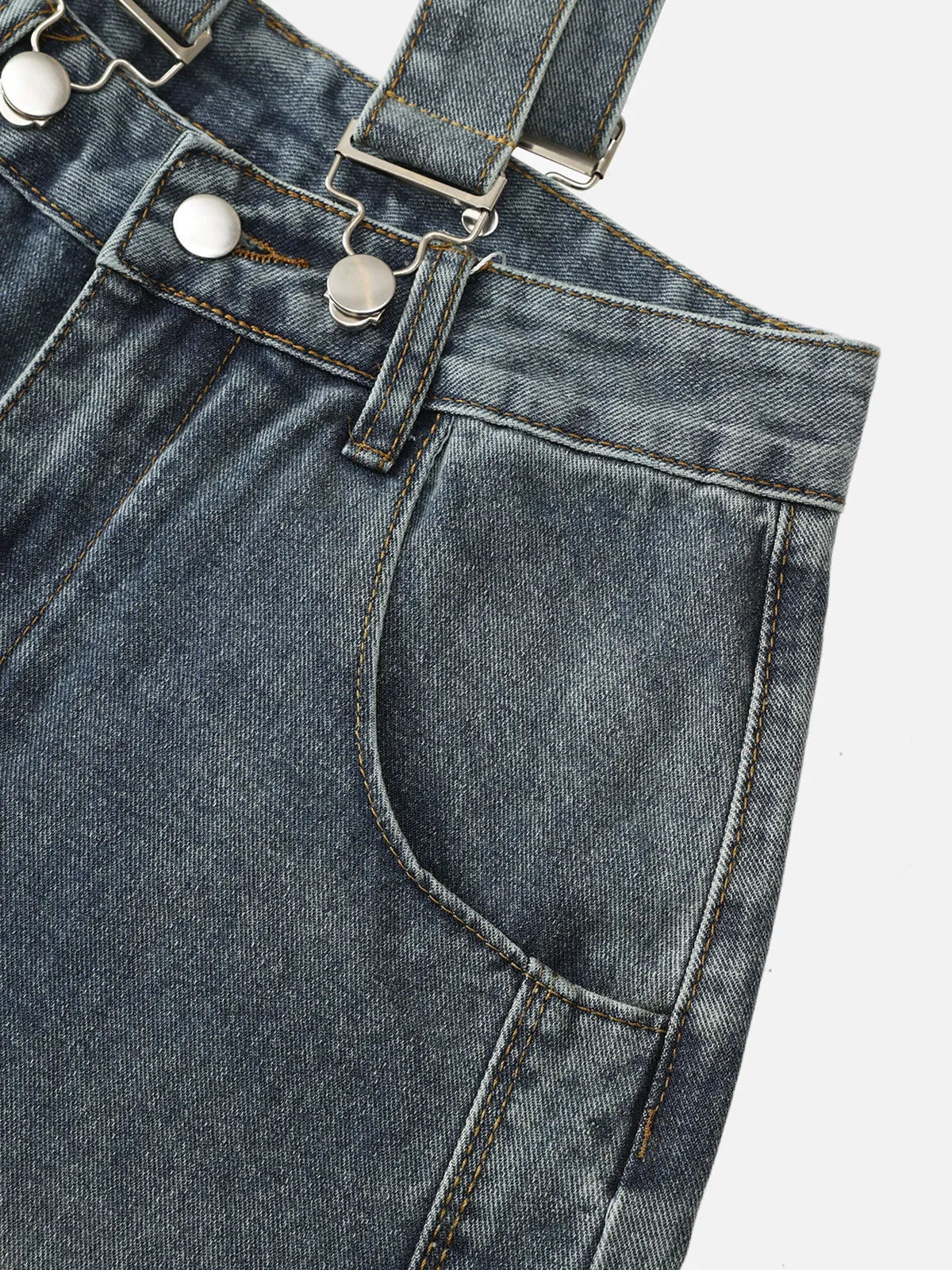 Aelfric Eden Washed Denim Barrel Overalls sold by Aelfric Eden product image thumbnail 4