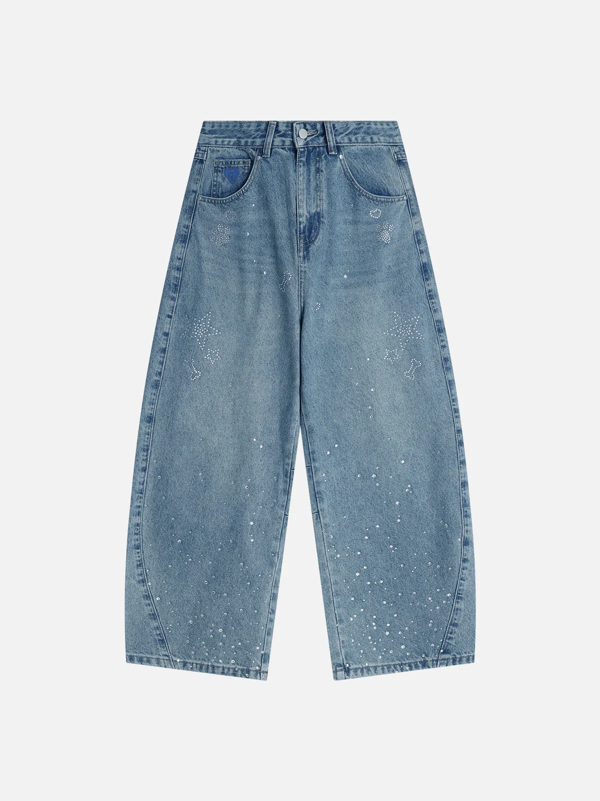 Aelfric Eden Rhinestone Super Baggy Barrel Jeans sold by Aelfric Eden