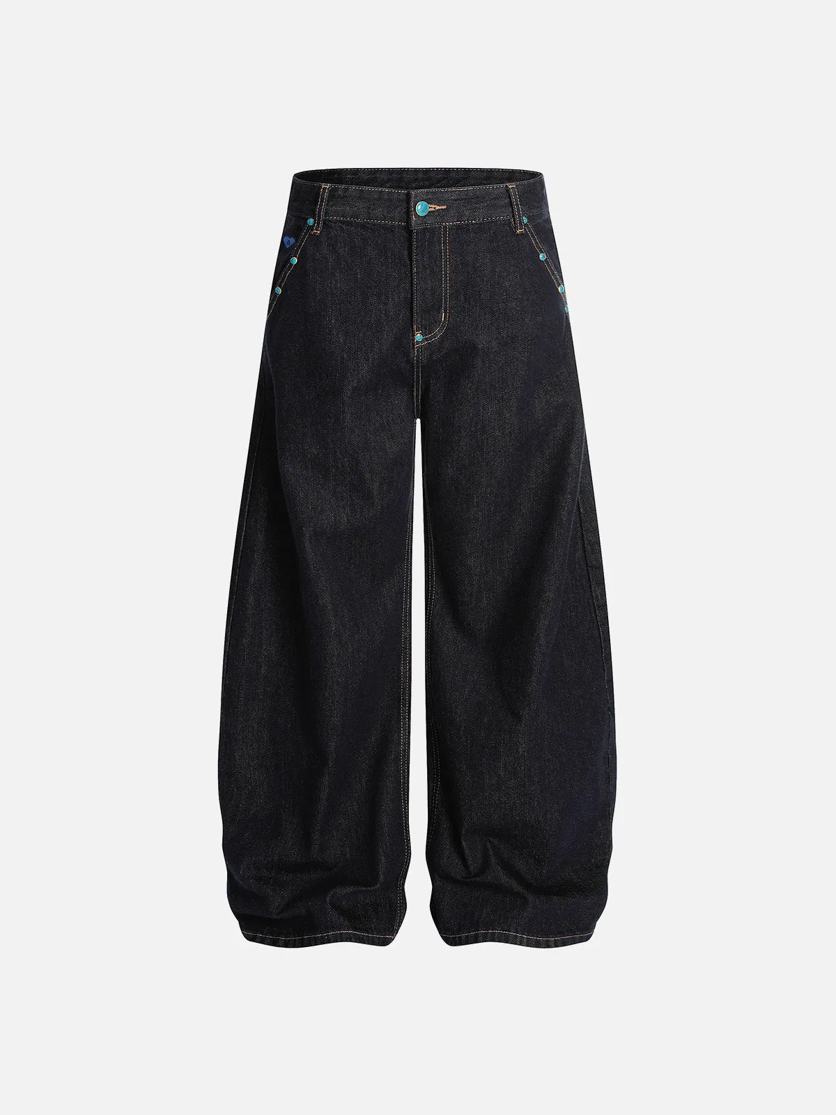 Aelfric Eden Baggy Barrel Rivet Raw Jeans sold by Aelfric Eden