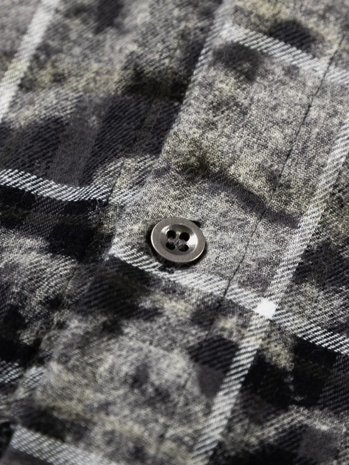 Aelfric Eden Tie dye Plaid Patchwork Short Sleeve Shirt sold by Aelfric Eden product image thumbnail 4