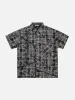 Aelfric Eden Tie dye Plaid Patchwork Short Sleeve Shirt sold by Aelfric Eden