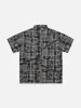 Aelfric Eden Tie dye Plaid Patchwork Short Sleeve Shirt sold by Aelfric Eden