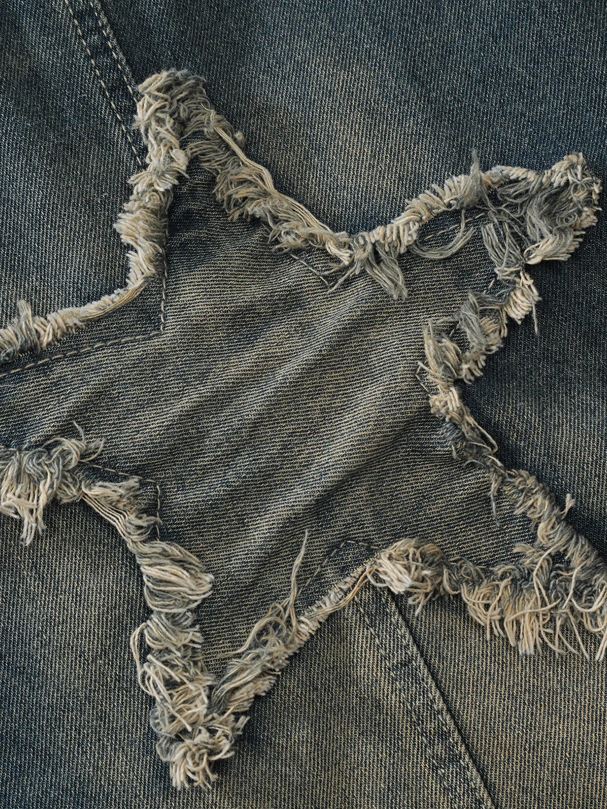 Aelfric Eden Fringed Irregular Placket Denim Jacket sold by Aelfric Eden product image thumbnail 3