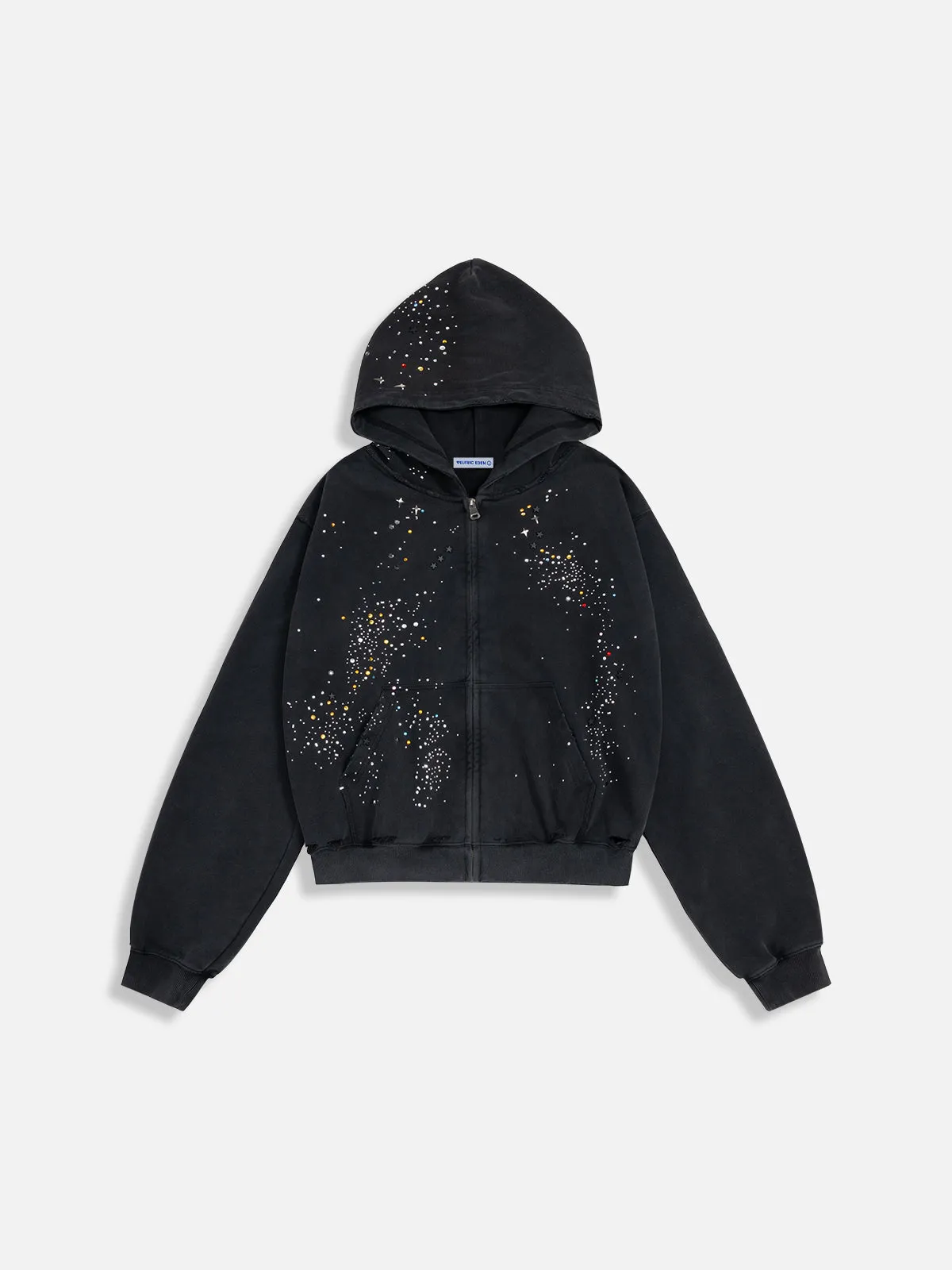 Aelfric Eden Rhinestone Boxy Zip Up V302 Hoodie sold by Aelfric Eden