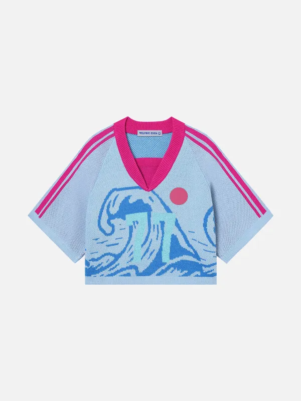 Aelfric Eden V-neck Make Waves Knit Jersey sold by Aelfric Eden