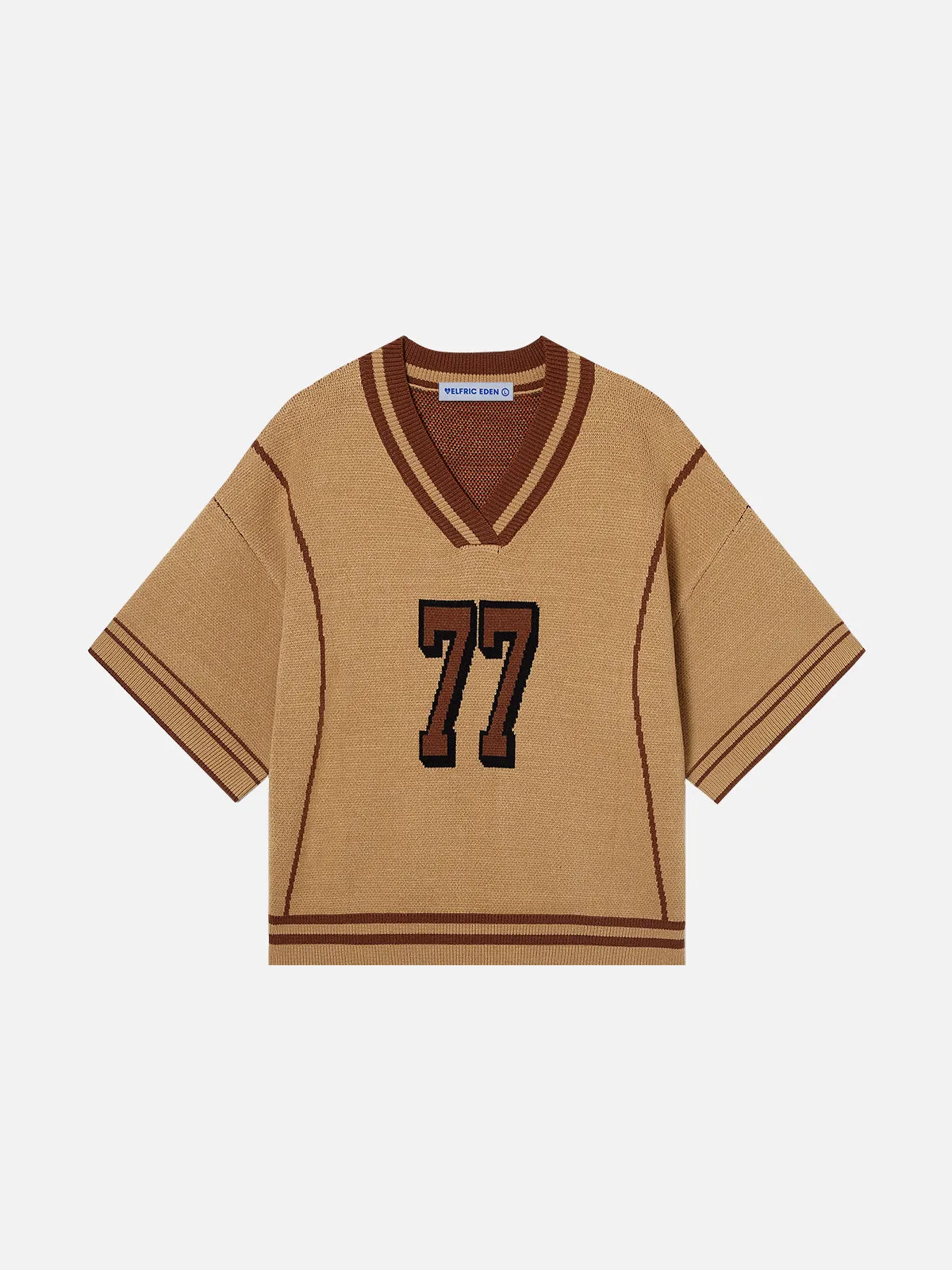 Aelfric Eden 77 V-Neck Boxy Knit Tee sold by Aelfric Eden