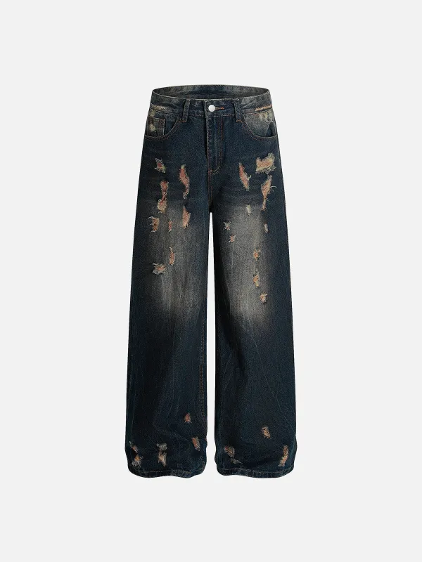 Aelfric Eden Dirt Color Distressed Baggy Jeans sold by Aelfric Eden