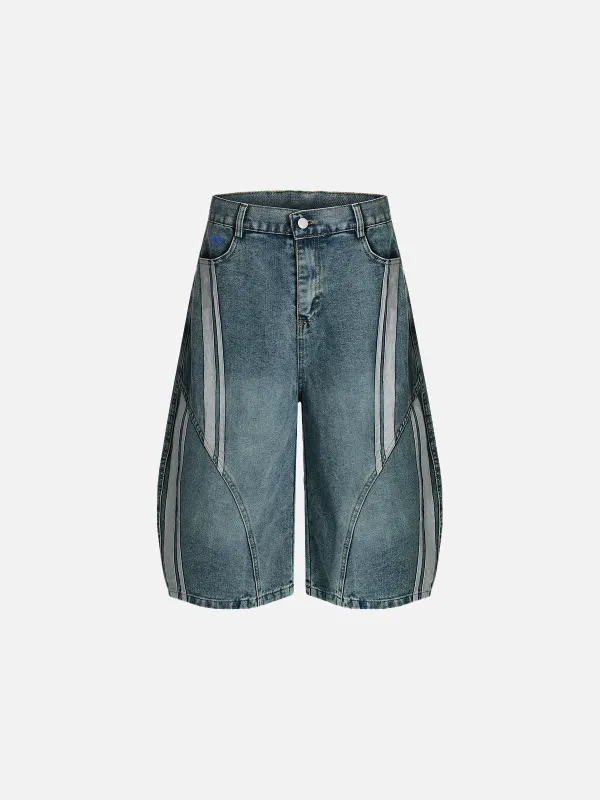 Aelfric Eden Stripe Deconstruction Barrel Longline Jorts sold by Aelfric Eden