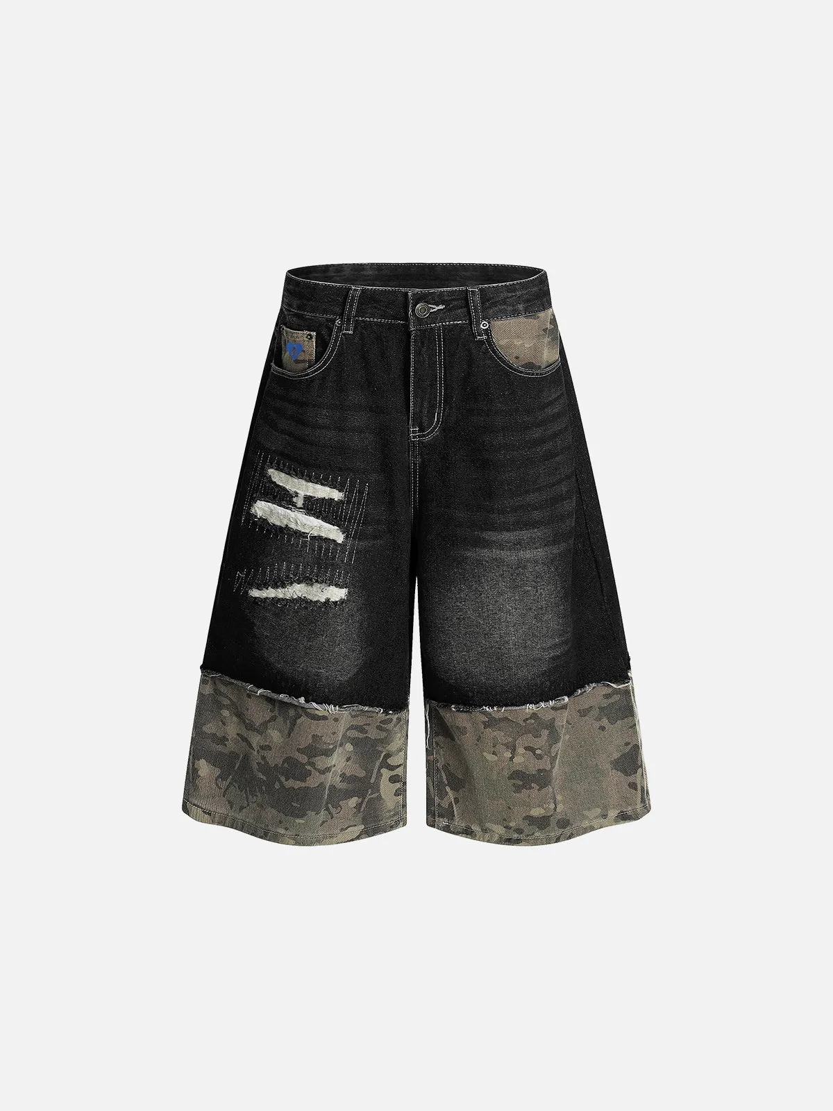 Aelfric Eden Camo Patchwork Longline Jorts sold by Aelfric Eden