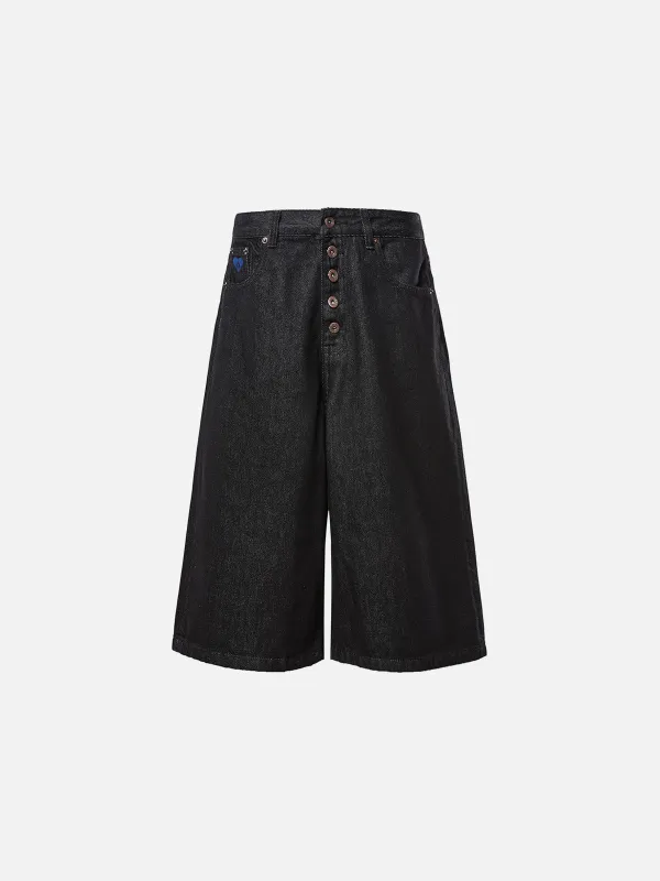 Aelfric Eden Buttons Raw Longline Jorts sold by Aelfric Eden