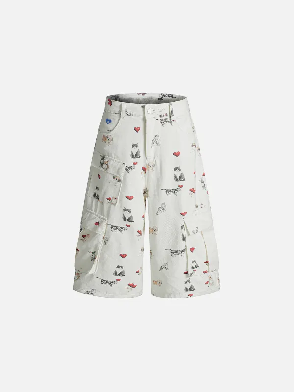 Aelfric Eden Full Print Animal Longline Jorts sold by Aelfric Eden