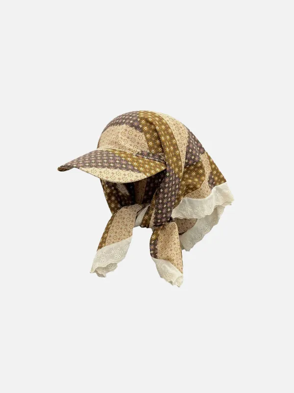 Leopard Print Lace Patchwork Cap sold by Aelfric Eden