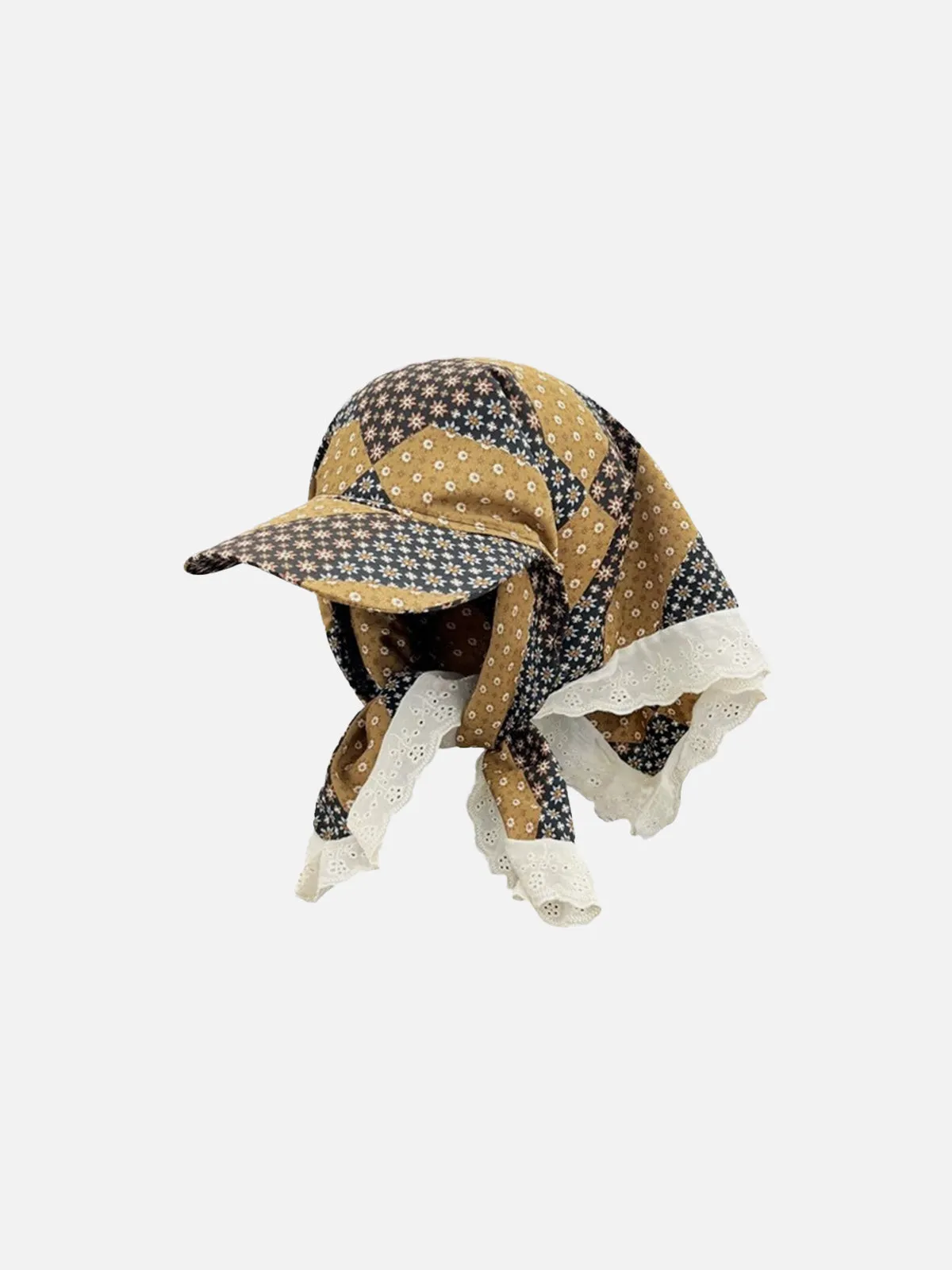 Leopard Print Lace Patchwork Cap sold by Aelfric Eden product image thumbnail 2