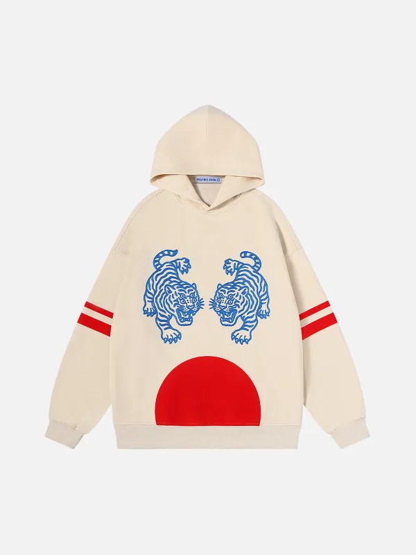 Aelfric Eden Vintage Color Blocking Patchwork Hoodie | Parallel