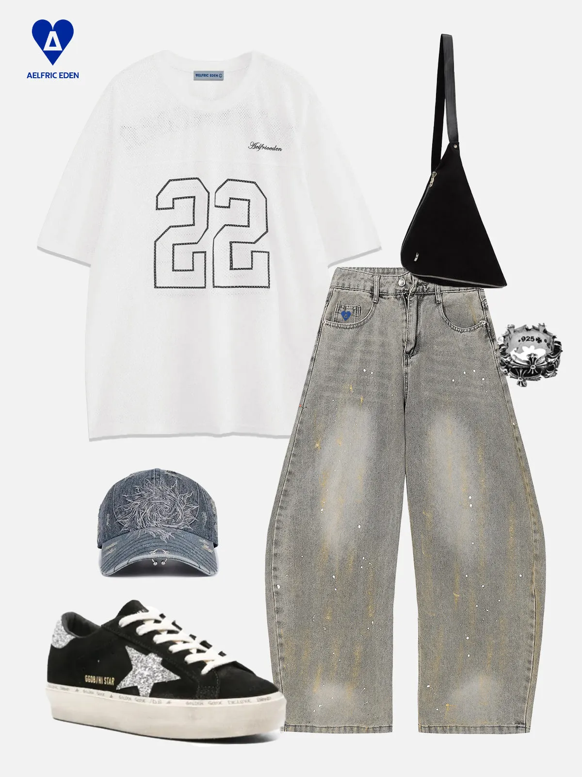 Aelfric Eden Ink Splash Super Baggy Barrel Jeans sold by Aelfric Eden product image thumbnail 3