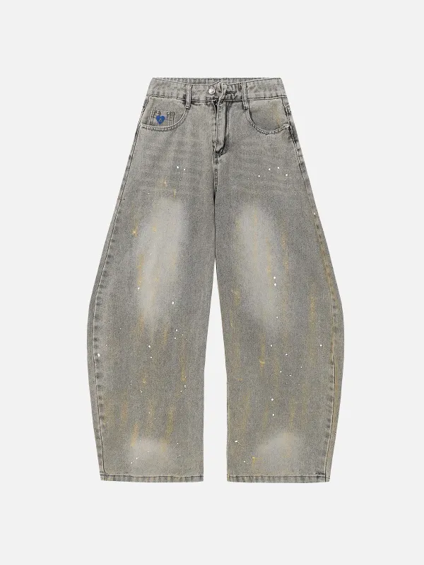 [Pre-Order] Aelfric Eden Ink Splash  Super Baggy Barrel Jeans sold by Aelfric Eden