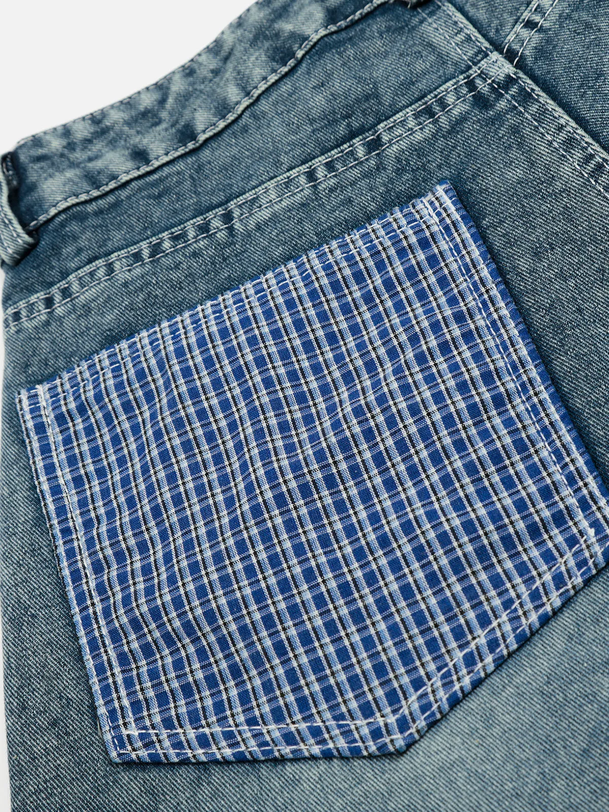 Aelfric Eden Plaid Pocket Washed Longline Jorts sold by Aelfric Eden product image thumbnail 3