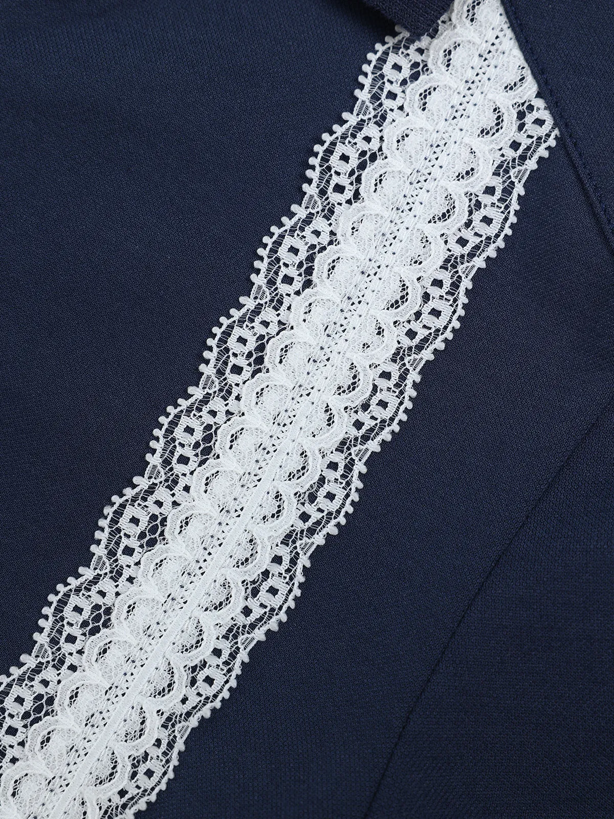 Aelfric Eden Lace V-Neck Polo Tee sold by Aelfric Eden product image thumbnail 5