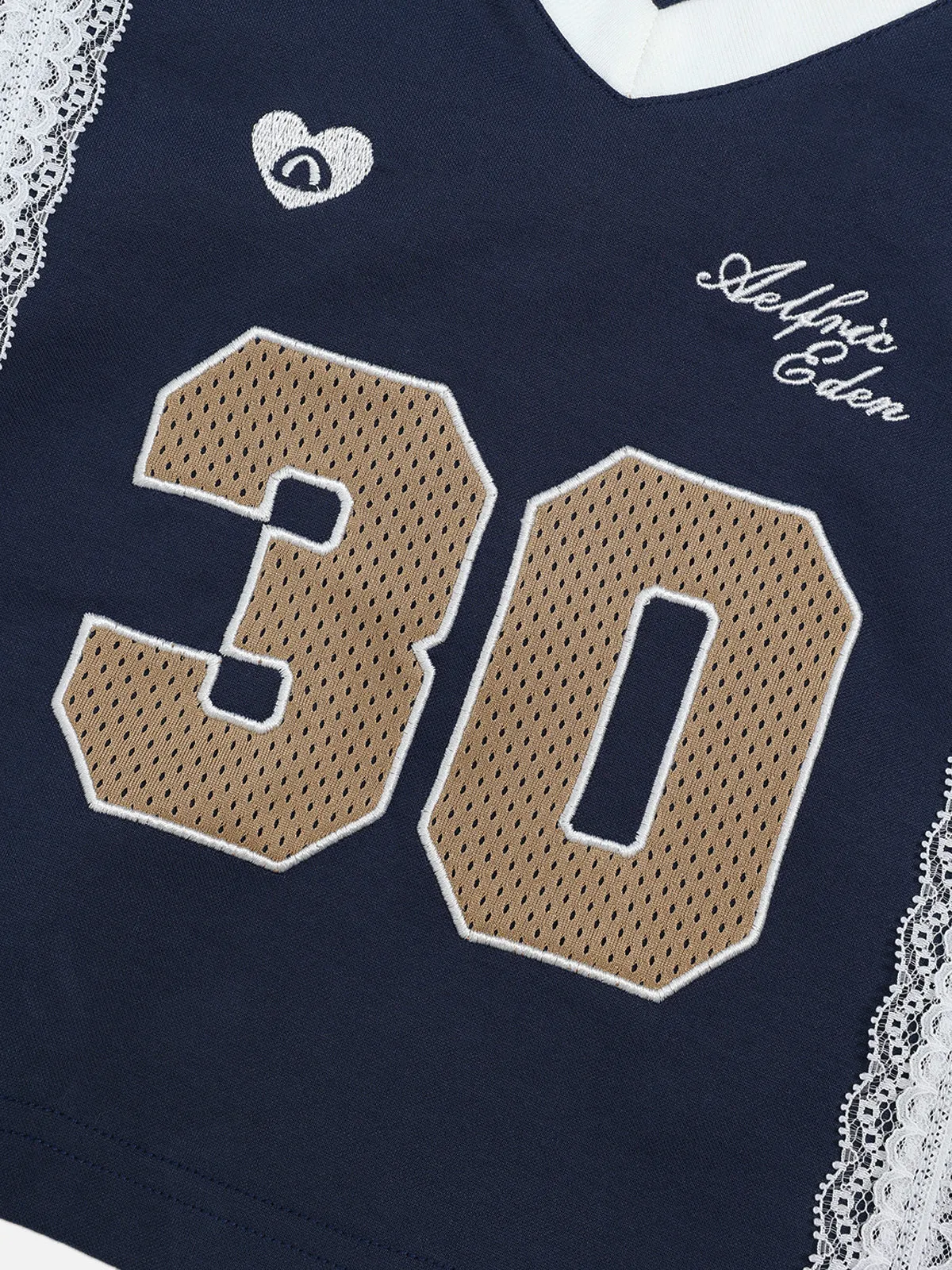 Aelfric Eden Lace V-Neck Polo Tee sold by Aelfric Eden product image thumbnail 4