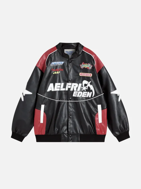 Aelfric Eden Color Block Faux Leather Jacket sold by Aelfric Eden
