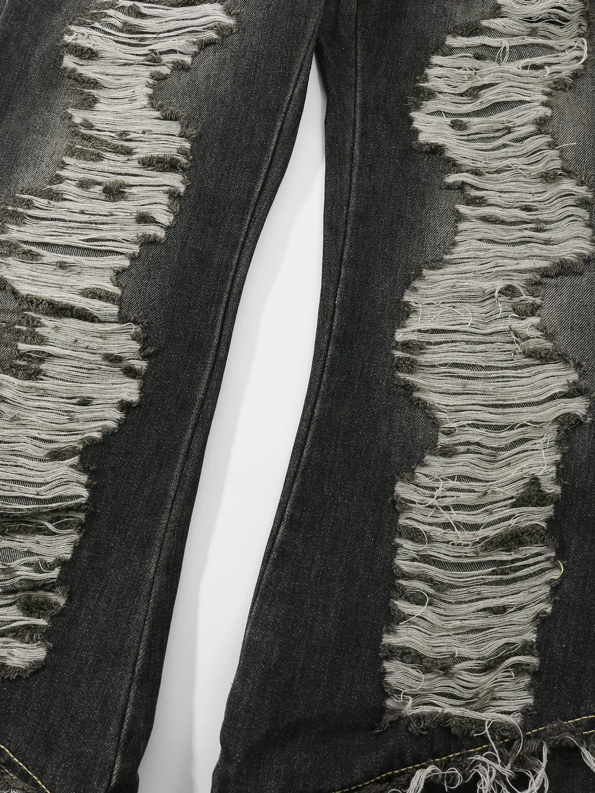 Aelfric Eden Ripped Fringe Rivet Flare Jeans sold by Aelfric Eden product image thumbnail 5