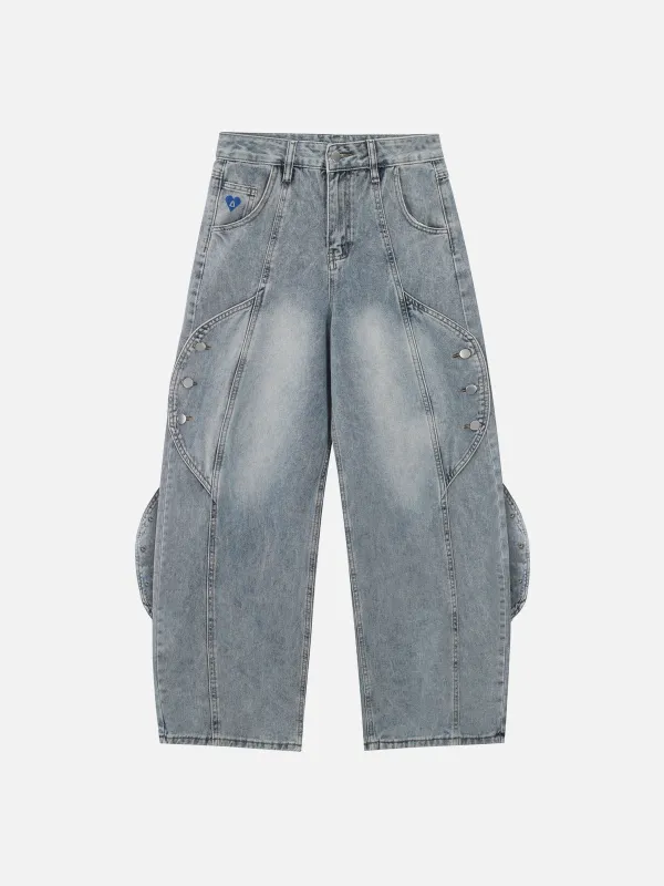 Aelfric Eden Side Button Deconstructed Jeans sold by Aelfric Eden